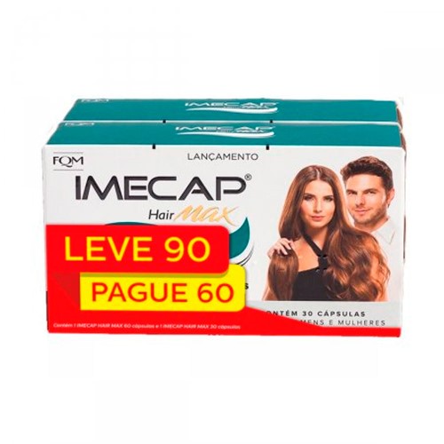 Imecap Hair Max Homens e Mulheres com 90 cápsulas