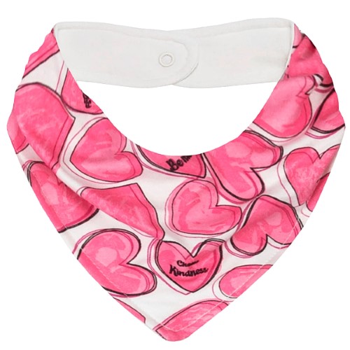 Babador Bandana para bebê em suedine Coração - Up Baby