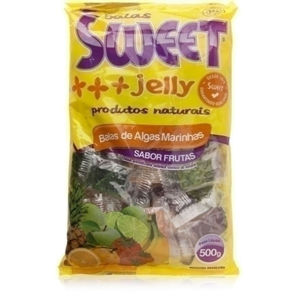 Balas de Algas Marinhas Sabor Frutas Sweet Jelly 500g