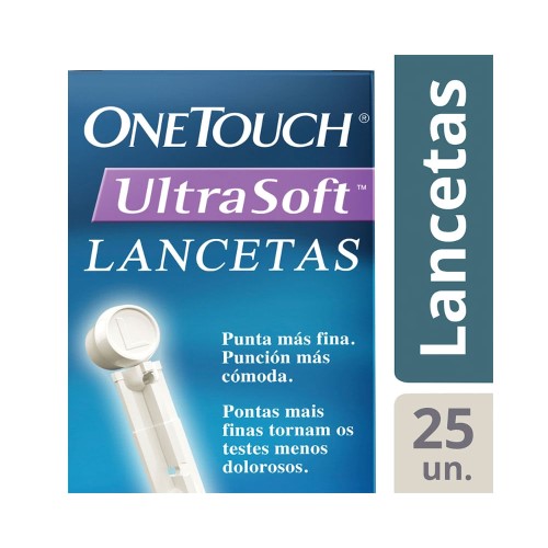 Lancetas One Touch Ultra Soft com 25 Unidades