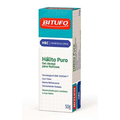 Creme Dental Bitufo Halito Puro Gel Para Halitose 50g