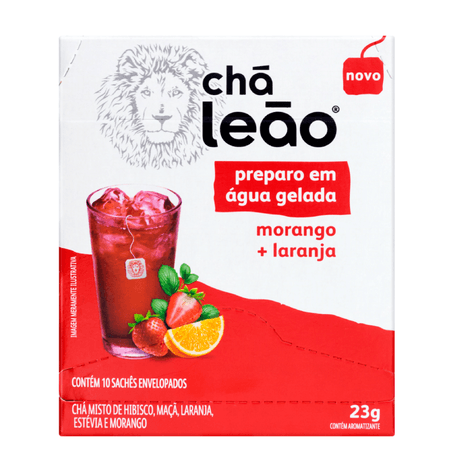 Chá Gelado Leão Morango + Laranja 10 Sachês