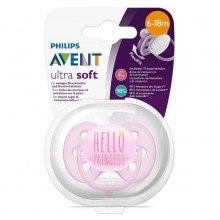 Chupeta Philips Avent Ultra Soft 6-18 Meses Scf529/01 Princess 1 Unidade