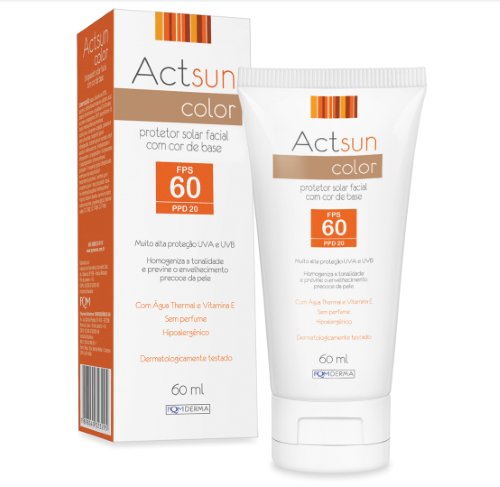 Protetor Solar Facial Actsun Color FPS 60 com 60ml