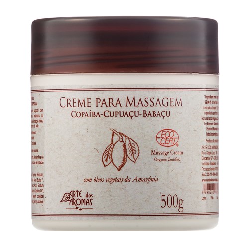 Creme Para Massagem Orgânico Copaíba 500g - Arte dos Aromas