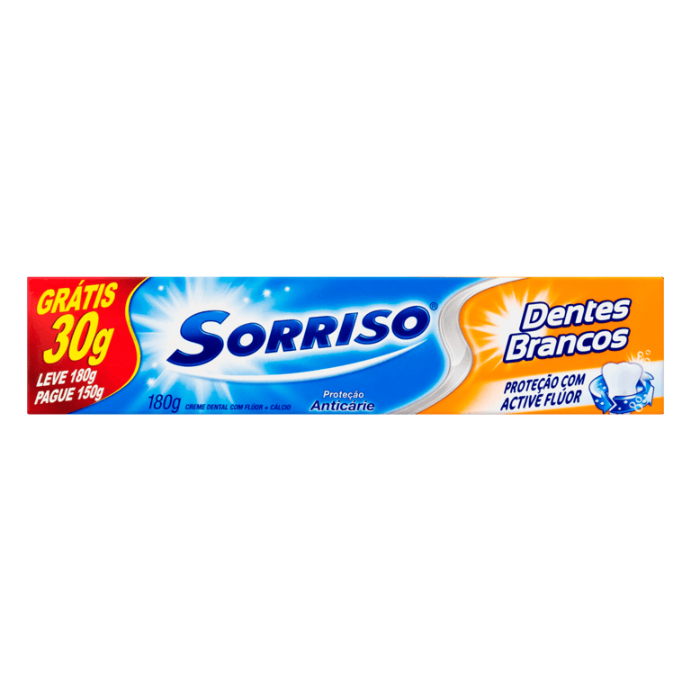 Creme Dental Sorriso Branco Leve 180g Pague 150g