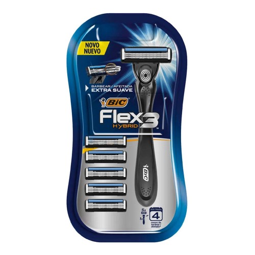 Aparelho de Barbear BIC Flex 3 Hybrid Premium + 5 cargas