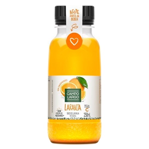 Suco Integral Campo Largo Laranja 250ml