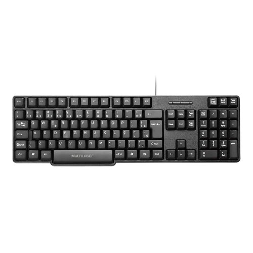 Teclado Multilaser Slim com Fio USB Preto com 1 Unidade