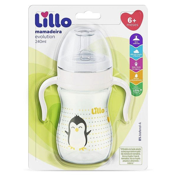 Mamadeira Lillo Super Evolution Sil Branca 300Ml