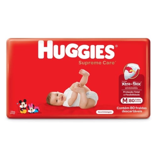 Fralda Huggies Supreme Care M 80 Fraldas