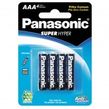 Pilha Panasonic Comum AAA Palito 1,5V com 4 Unidades