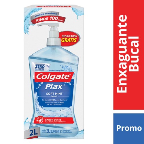 Enxaguante Bucal Colgate Plax Soft Mint 2L