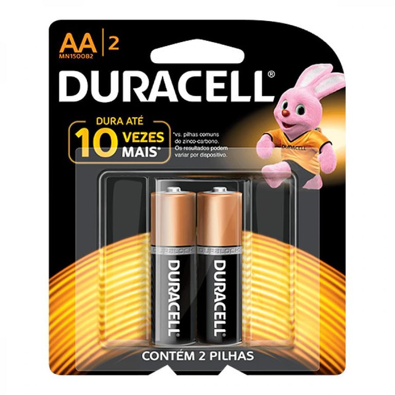 Pilha Duracell AA Alcalina 2 Unidades