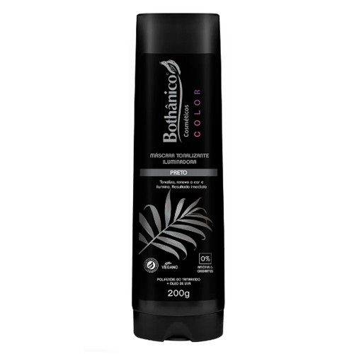 Máscara Capilar Tonalizante Iluminadora Bothânico Hair Preto 200g