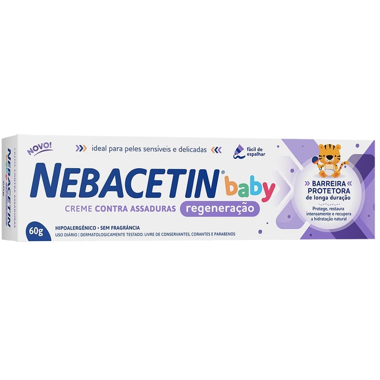 Creme Contra Assaduras Regeneração Nebacetin Baby 60g