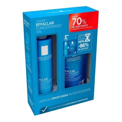 La Roche-Posey Effaclar Concentrado Kit - Gel de Limpeza Facial + Refil