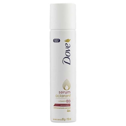 Desodorante Antitranspirante Aerosol Dove Sérum Aclarant Renovador com 110ml