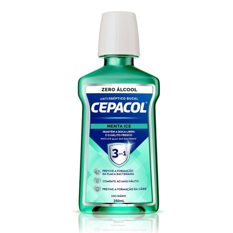 Enxaguante Bucal Cepacol 3 em 1 Menta Ice 250ml