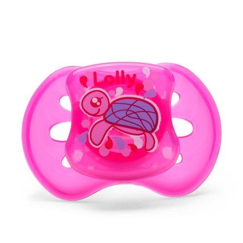 Chupeta Lolly Oceano Master Silicone Ortodôntico 6+ Meses Desenhos Sortidos Rosa com 1 Unidade