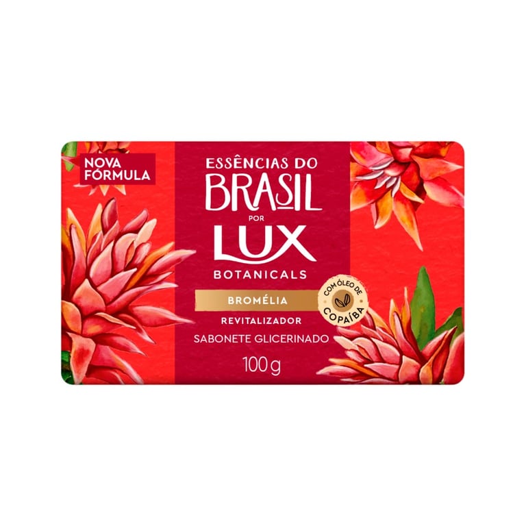 Sabonete em Barra Glicerinado Lux Botanicals Essências Do Brasil Bromélia 100g