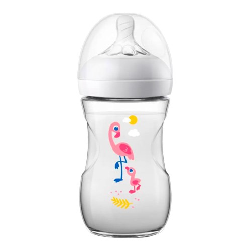 Mamadeira Avent Pétala Decorada Flamingo 260ml