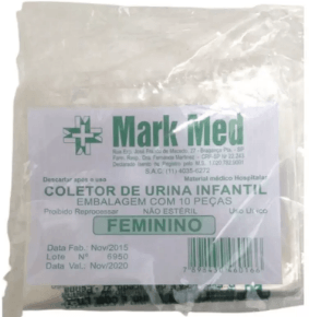 Coletor de Urina Infantil Não Estéril Feminino Mark Med