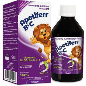 Apetiferr B + C Arte Nativa uva, frasco com 240mL