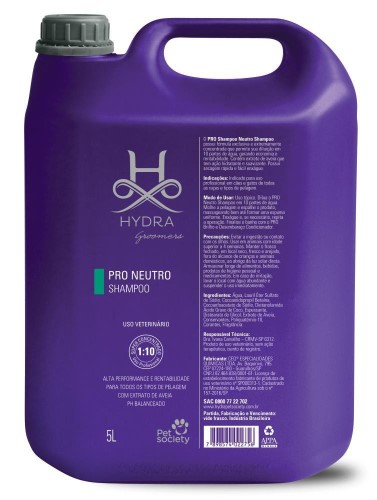 Shampoo Hydra Gromers PRO Neutro - 1:10 Pet Society 5L