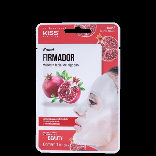 Máscara Facial Kiss NY - Máscara Facial de Algodão Romã