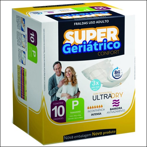 Fralda Super Geriátrico Confort Tamanho P 10 unidades