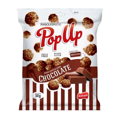 Pipoca Especial Pup Up Sabor Chocolate 50g