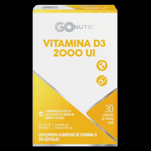 GOnutri Vitamina D3 2000Ui C/ 30 Comprimidos