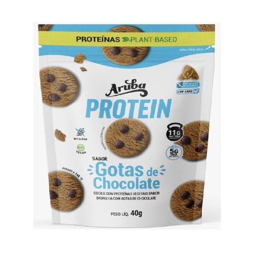 Cookie Protein Aruba Baulinha com Gotas de Chocolate 40g