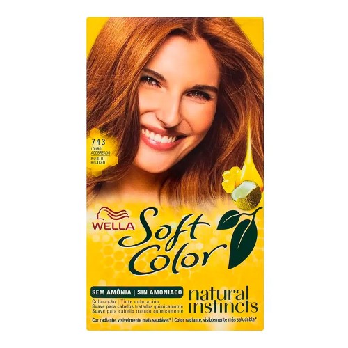 Tintura Creme Soft Color Louro Acobreado 743 Wella