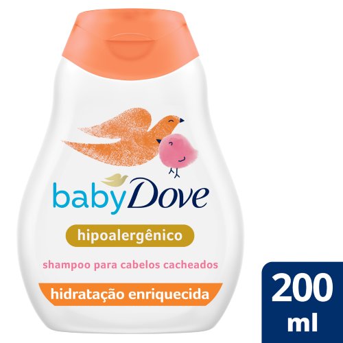 Shampoo Baby Dove Hidratação Enriquecida para Cabelos Cacheados 200ml