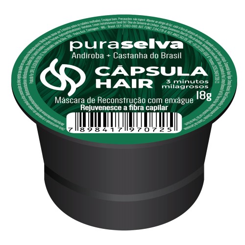 Capsula Hair Hidratante Uma Vez Ativos Da Amazônia 18g