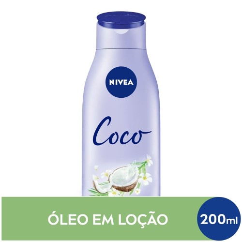 Loção Nivea Óleos Essenciais Coco e Óleo Monoi Maciez e Brilho 200ml