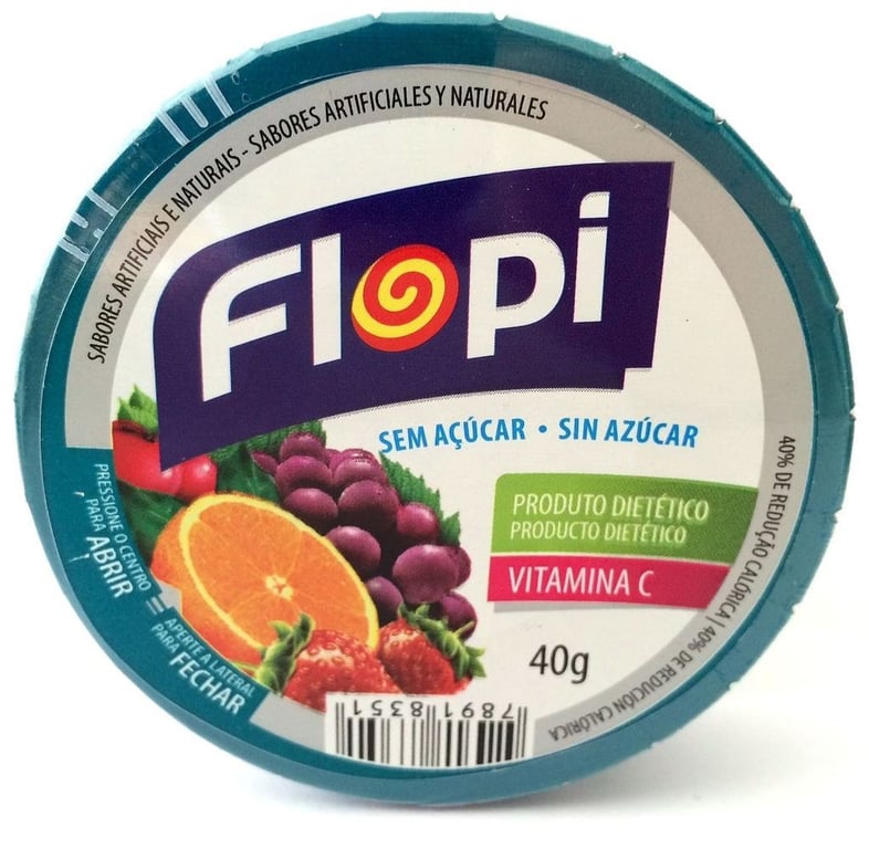 Balas Flopi sem Açúcar 40G Sortidas