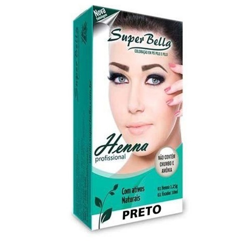 Henna Para Sobrancelha Super Bella Preto