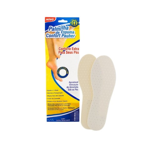 Palmilha De Espuma Confort Pauher 33/34 Com 1 Unidade