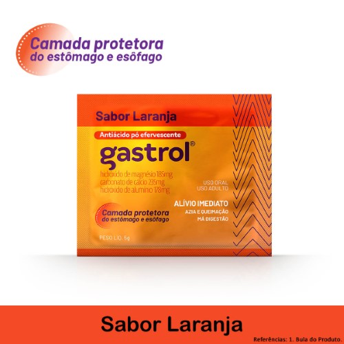 Gastrol Pó Efervescente Laranja envelope com 5g