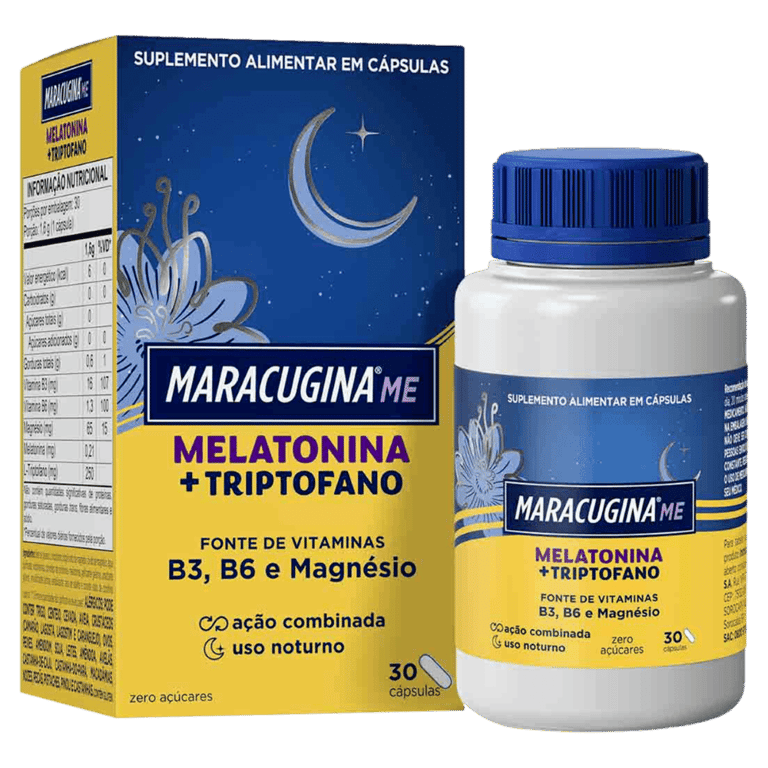 Suplemento Alimentar Maracugina Me Melatonina + Triptofano 30 Cápsulas