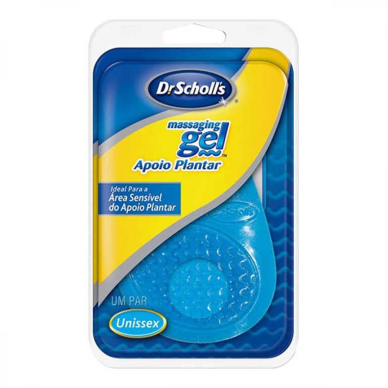 Apoio Plantar Dr. Scholl Massaging Gel Unissex com 1 par