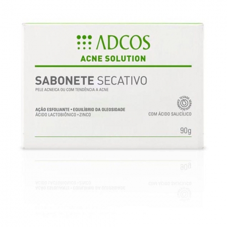 Acne Solutions Adcos Sabonete Secativo em Barra 90g