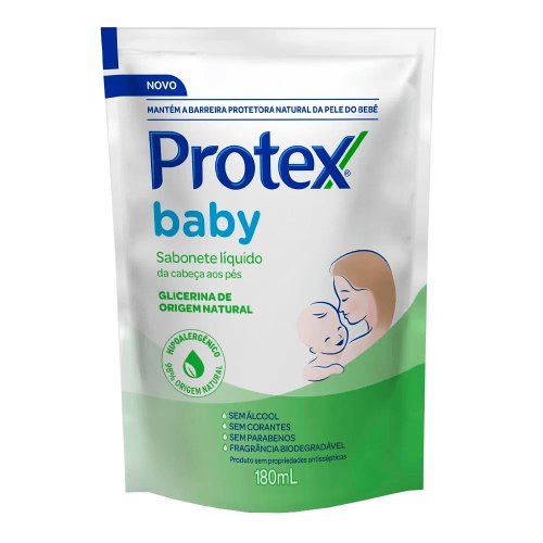 Sabonete Líquido Da Cabeças Aos Pés Protex Baby Glicerinado 180ml