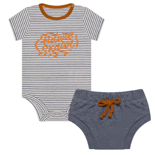 Body curto c/ Tapa Fralda para bebê Future Skater - Baby Gut 