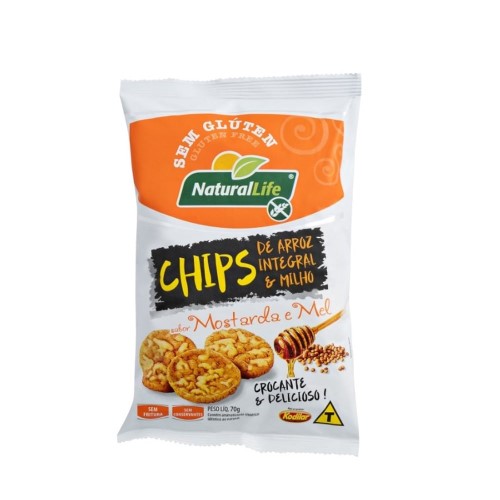 Chips de Arroz Natural NaturalLife Sabor Mostarda e Mel 70g