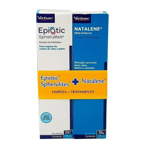 Epiotic Spherulites + Natalene Uso Veterinário com 25ml Cada