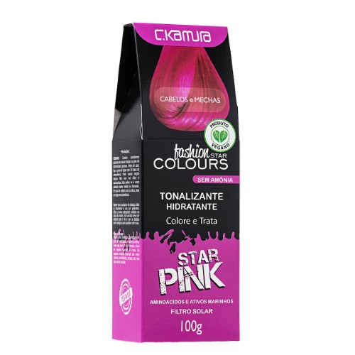 Tonalizante Hidratante C.Kamura Fashion Star Colours Pink com 100g